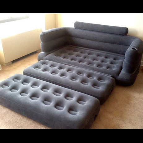 ... couch easily folds out into an equally comfortable queen bed