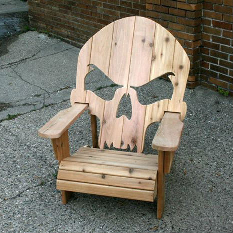 wooden skull chair suatmm