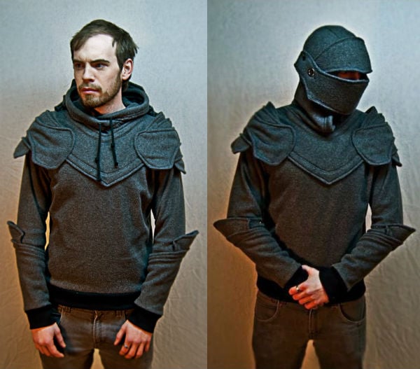 grey knight armored hoodie etsy