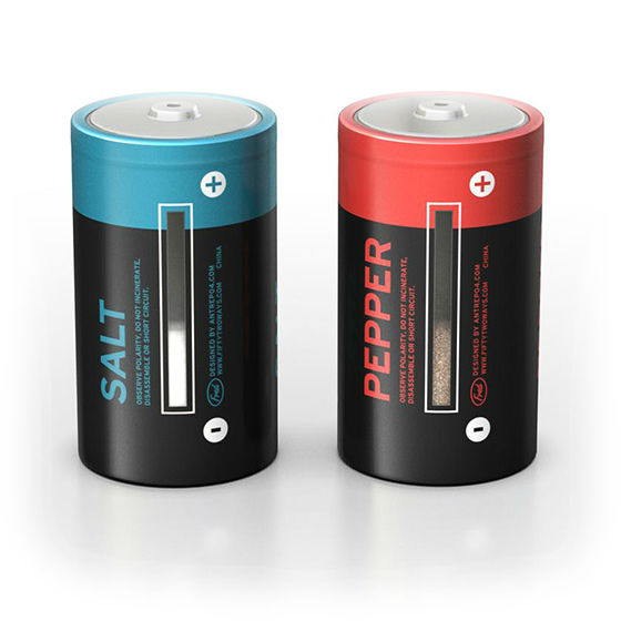 battery salt and pepper shakers