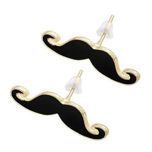 mustache earrings