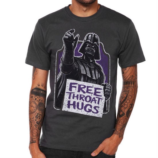 free throat hugs shirt