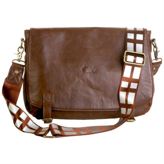 chewbacca leather messenger bag