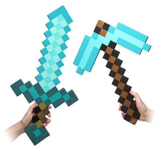 minecraft diamond sword and pickaxe