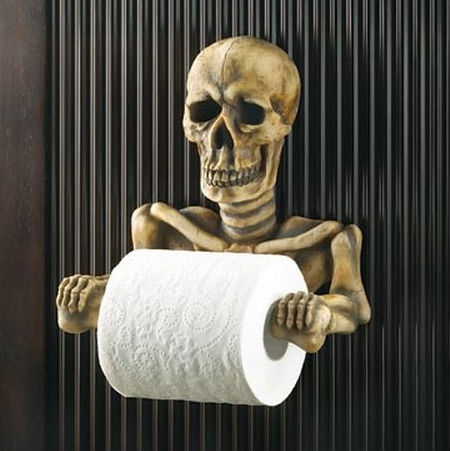 skeleton toilet paper holder