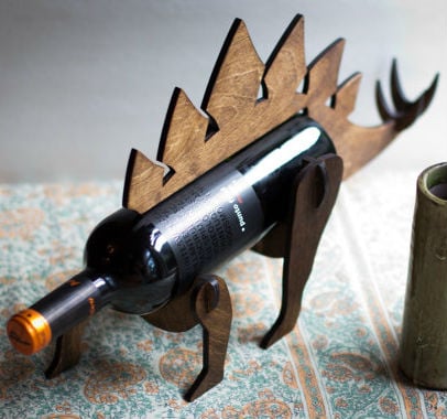 stegosaurus wine holder