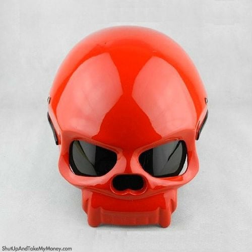 red skull helmet