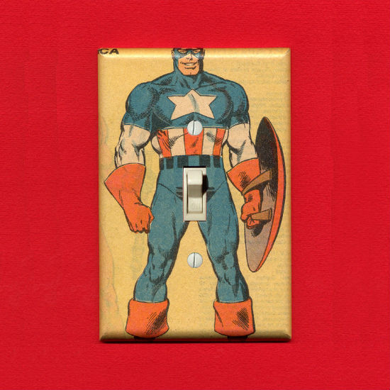 captain america light switch cover