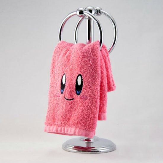 kirby embroidered hand towel