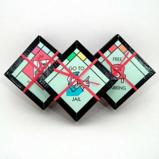 monopoly board coaster