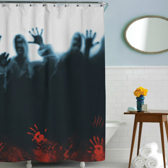 zombie herd shower curtain