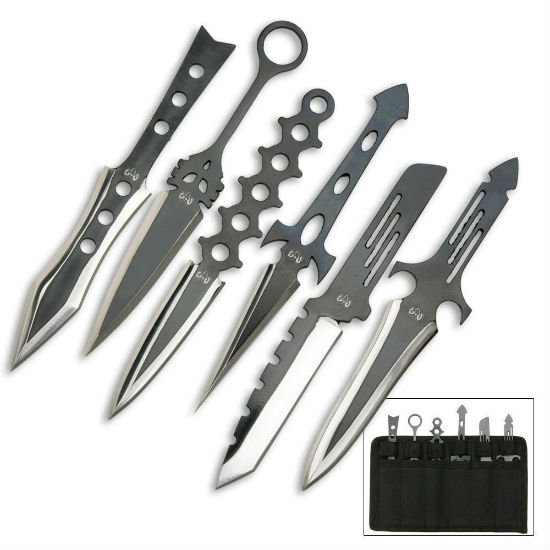 6 piece throwing knife set