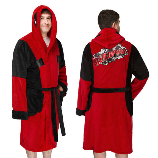 deadpool fleece robe