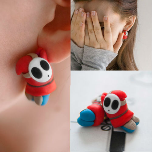 shy guy earrings