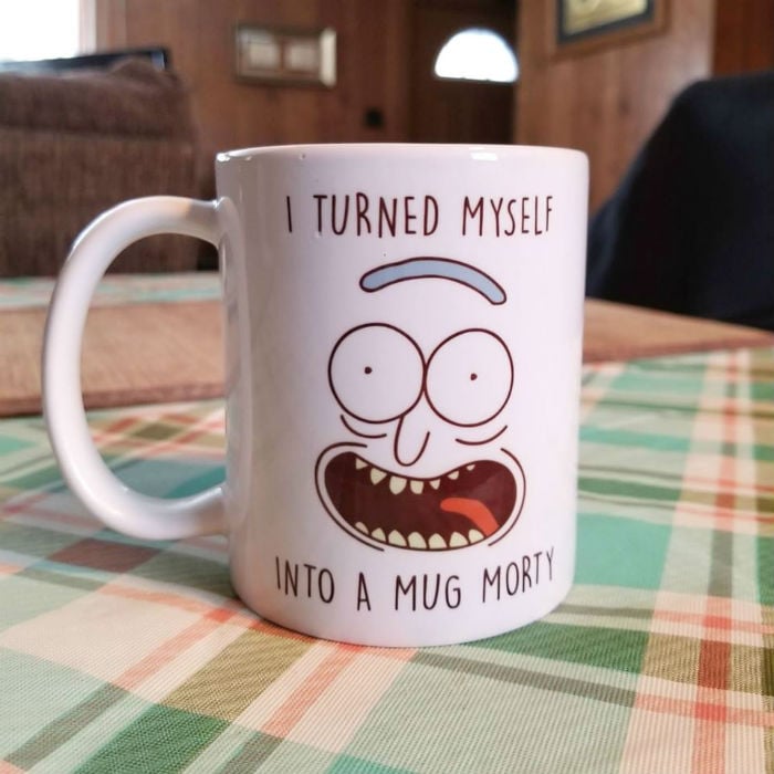 pickle rick mug
