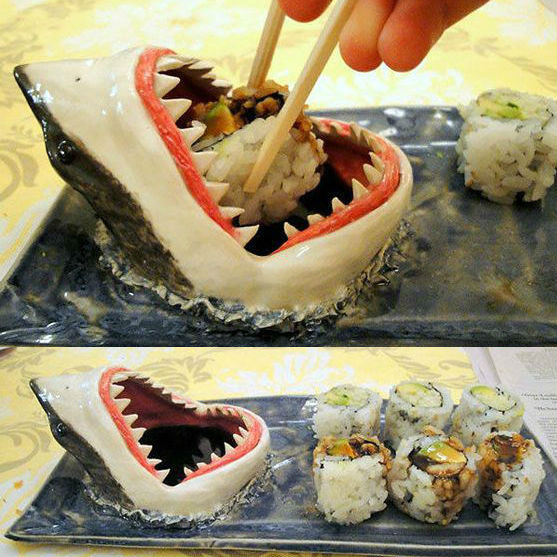 shark sushi plate