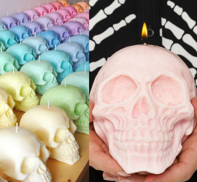 giant skull candles