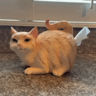cat butt tissue holder
