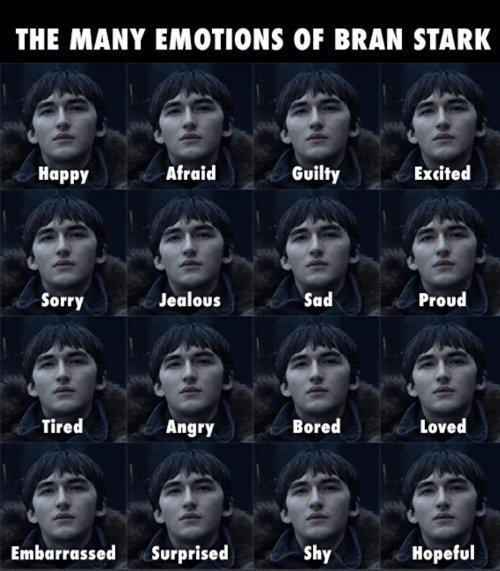 the many emotions of bran stark