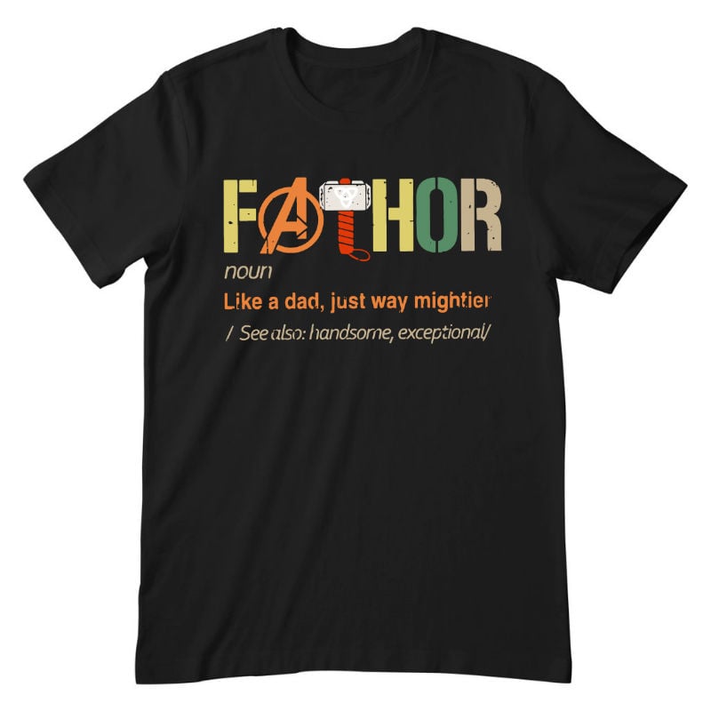 fathor black tee fathers day shirt