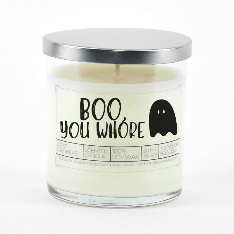 boo you whore candle