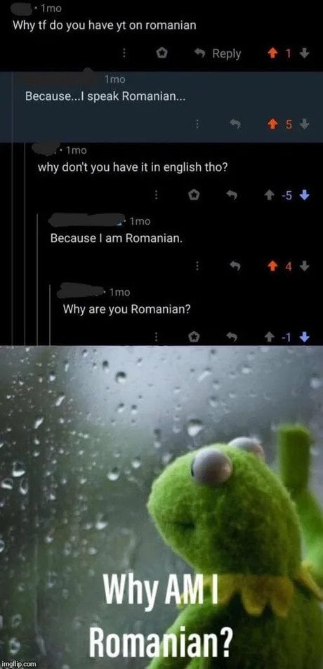 why am i romanian meme