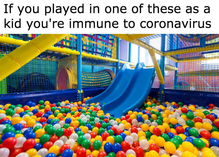 if you played in one of these as a kid you're immune to coronavirus