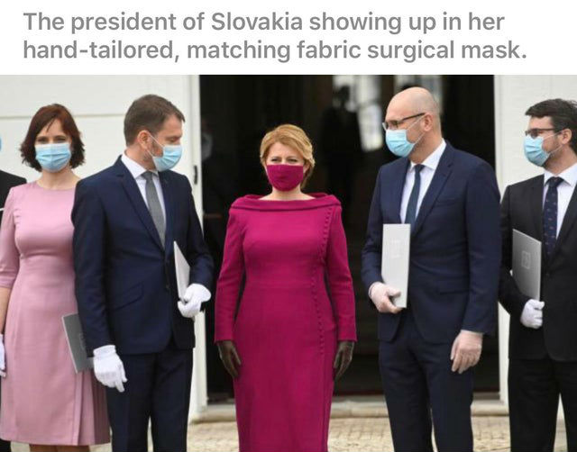 the president of slovakia surgical mask