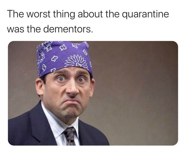 the worst thing about the quarantine was the dementors