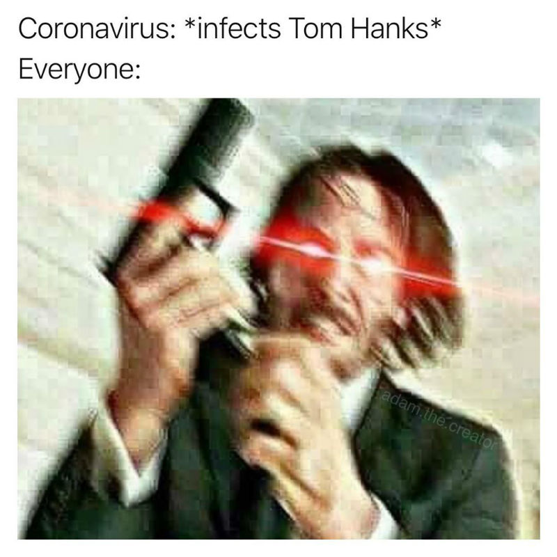 tom hanks corona virus meme