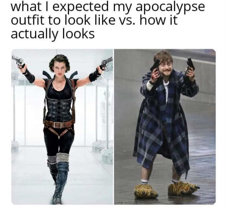 corona virus apocalypse outfit meme
