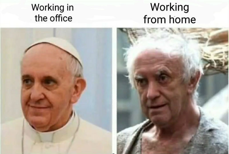 working in an office vs working from home