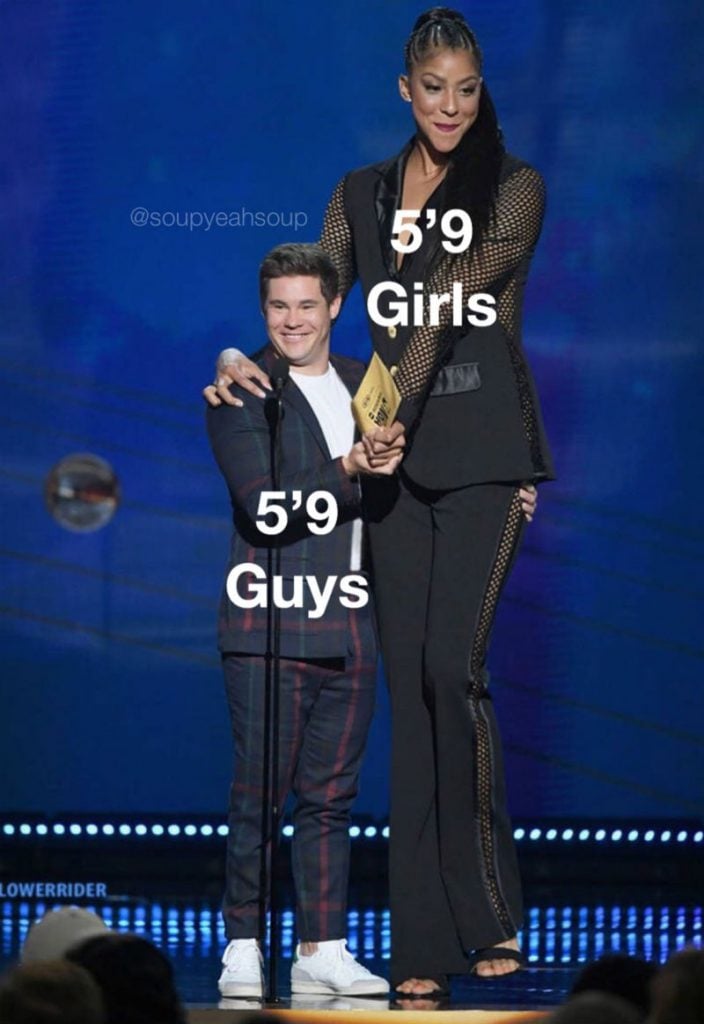 5 9 girls vs 5 9 guys meme