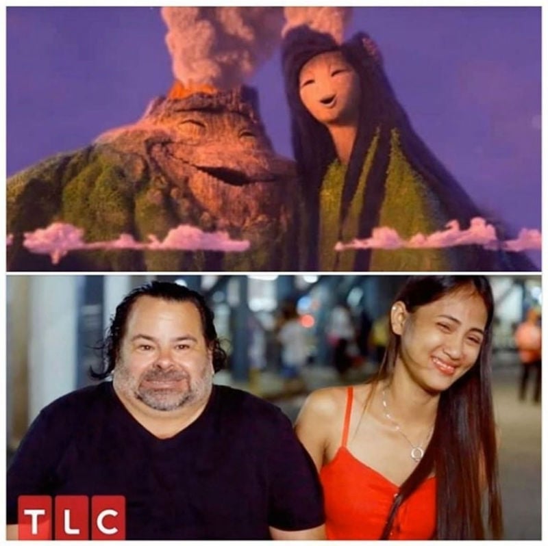 big ed and wife look like volcanoes from lava