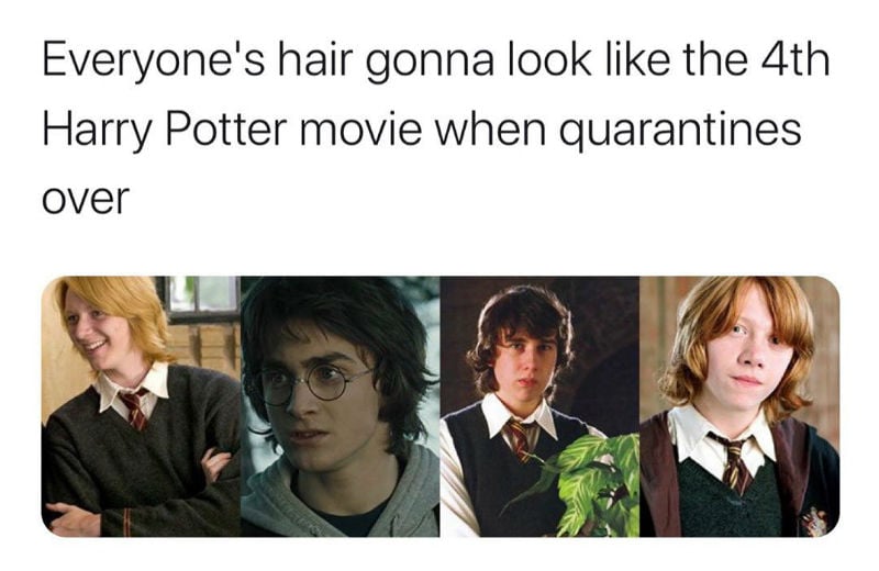 everyones hair gonna look like harry potter