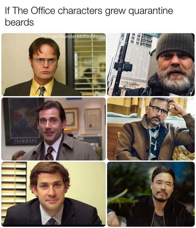 if the office characters grew quarantine beards