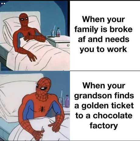 spiderman grandpa joe meme
