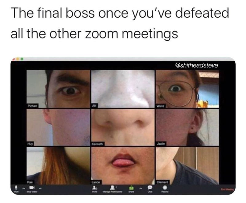 the final boss once youve defeated all the other zoom meetings meme