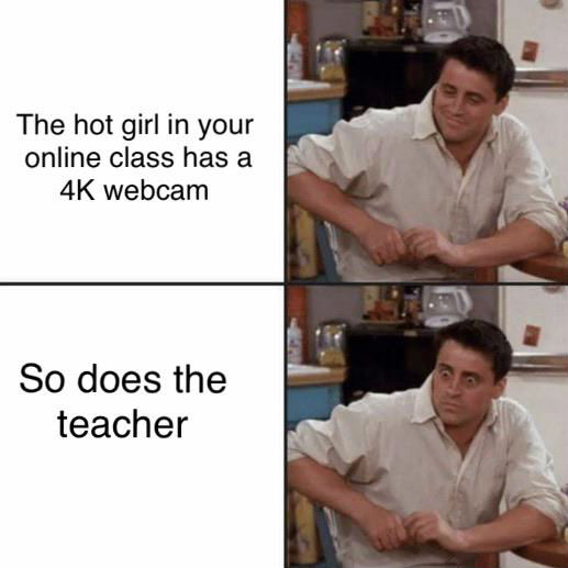 The Hot Girl In Your Online Class Has A 4k Webcam - Meme - Shut Up And ...