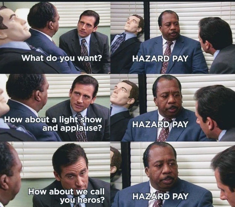 what do you want hazard pay