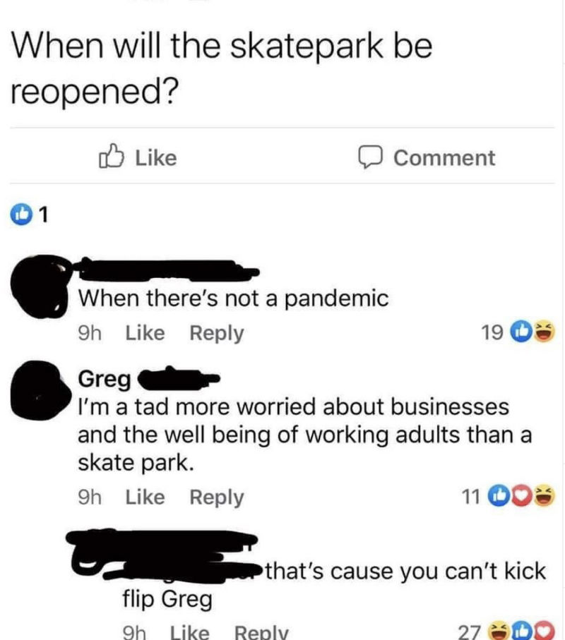 when will the skatepark be reopened