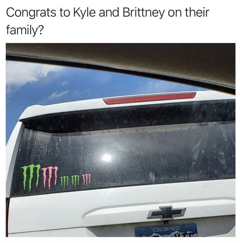 congrats to kyle and brittany
