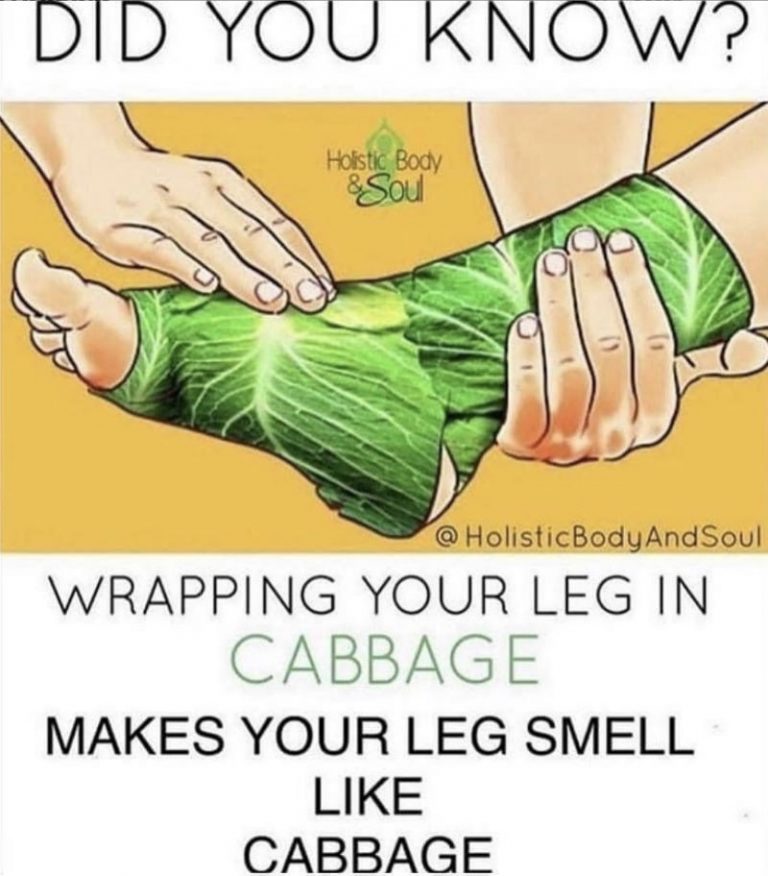 Did You Know Wrapping Your Leg In Cabbage Makes Your Leg Smell Like