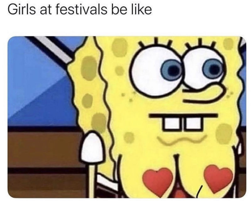 girls at festivals meme