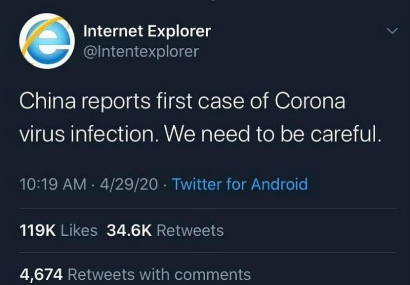 internet explorere coronavirus meme