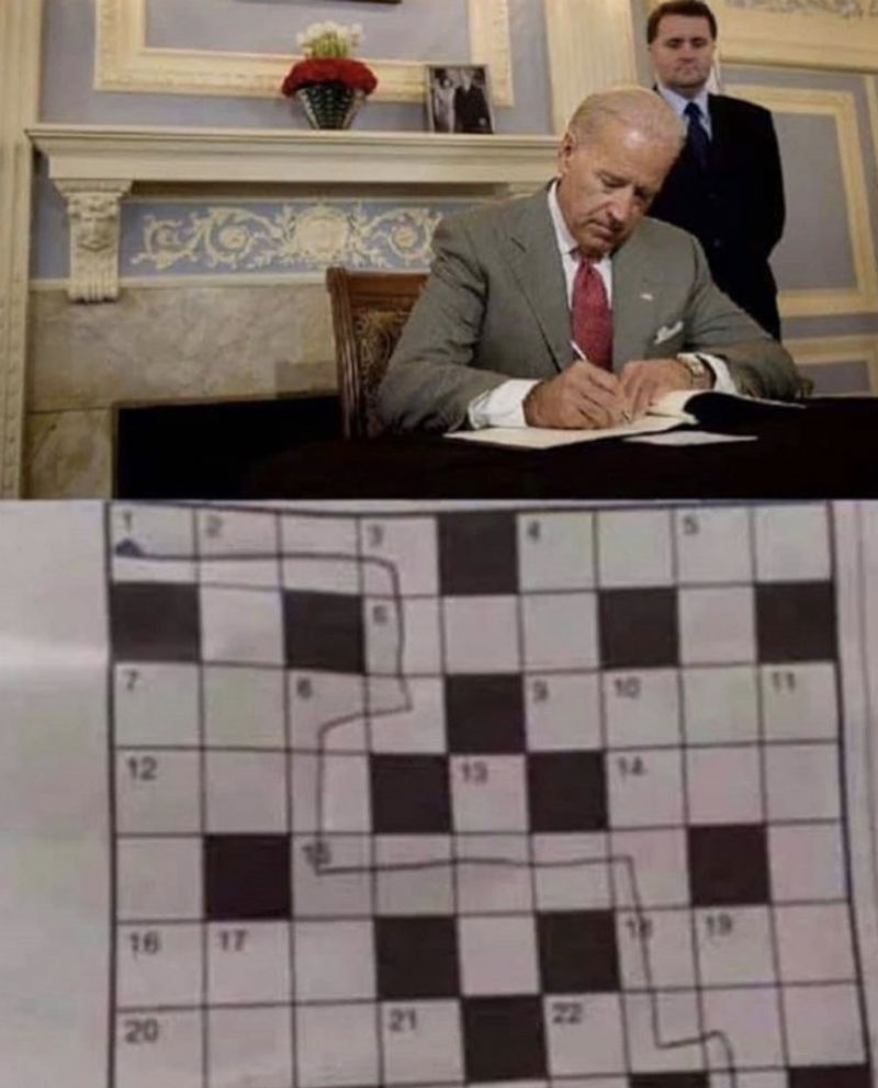 Joe Biden Crossword Puzzle Meme Shut Up And Take My Money