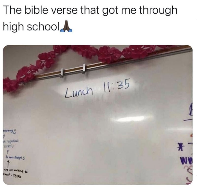 the bible verse that got me through high school