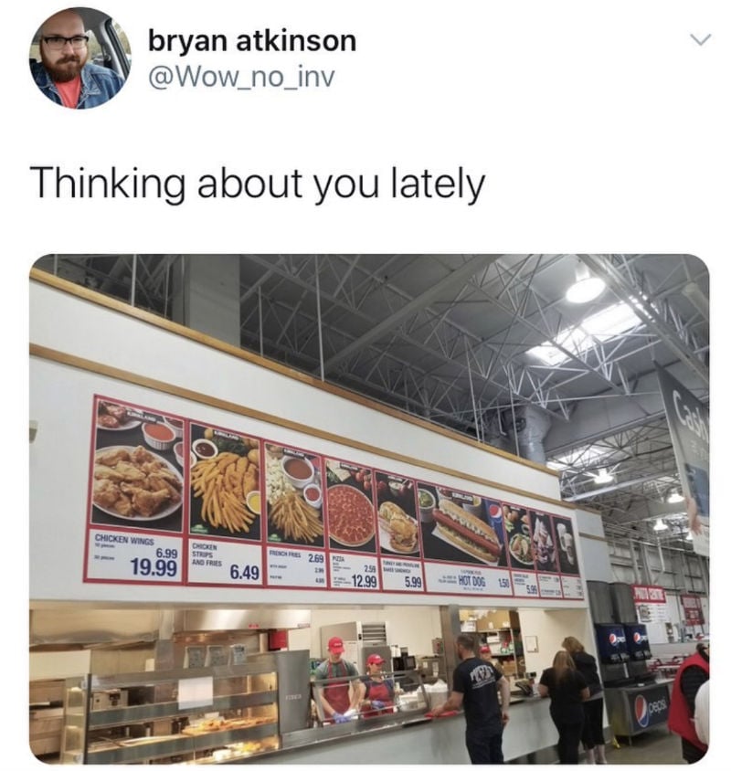 thinking about you lately costco meme