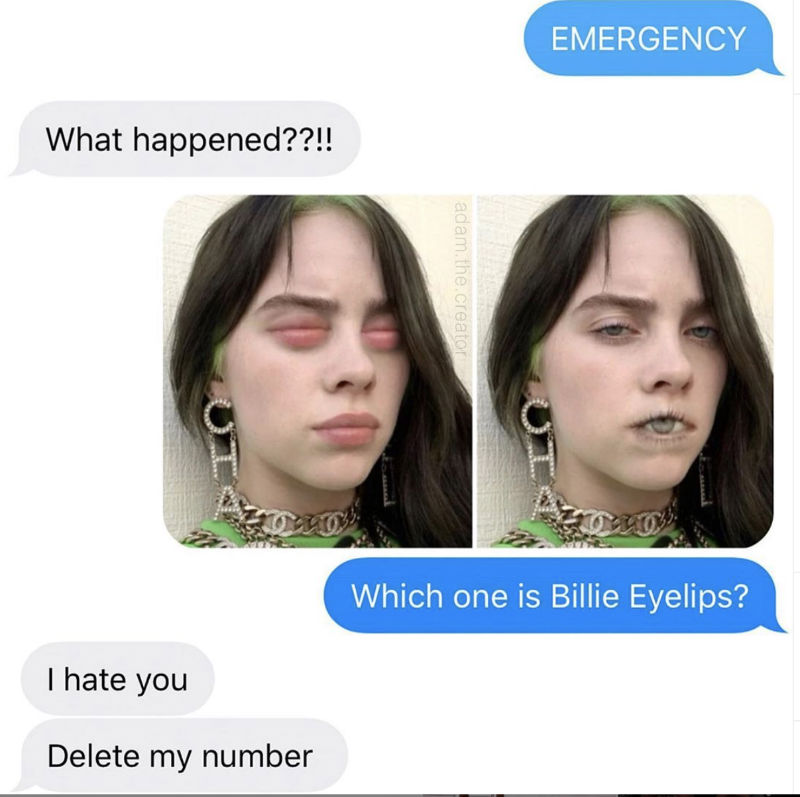 which one is billie eyelips meme