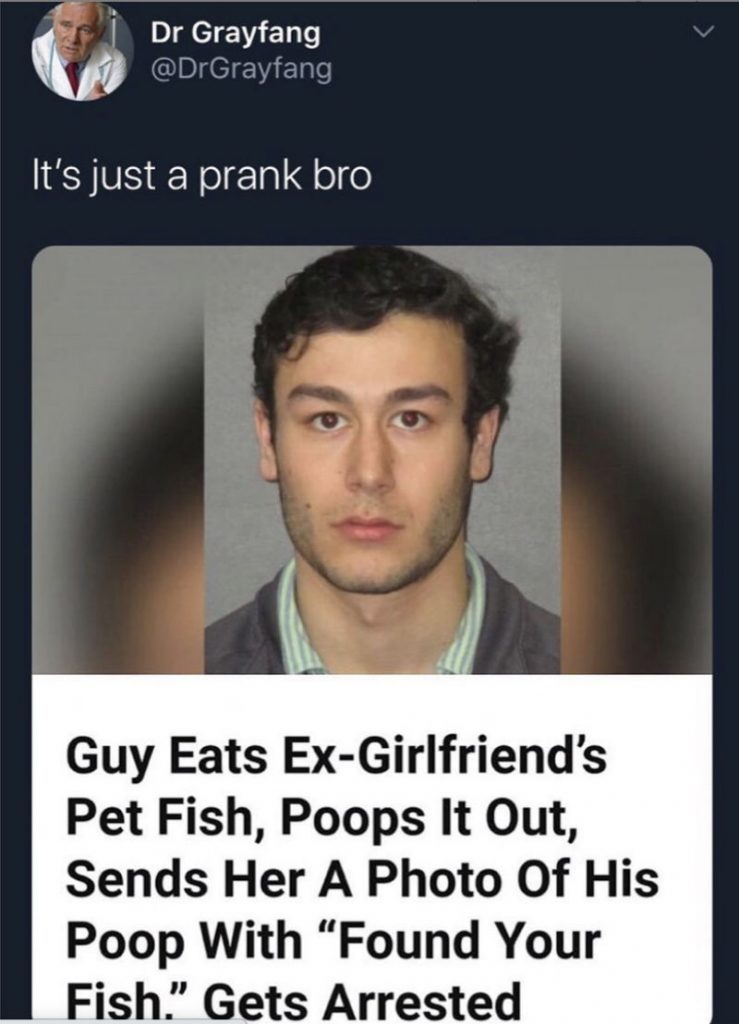 guy eats ex girlfriends pet fish